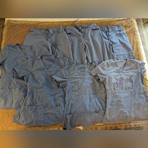 Grey's Anatomy Barco Ceil Blue scrub bundle small petite 3 sets plus bonus top